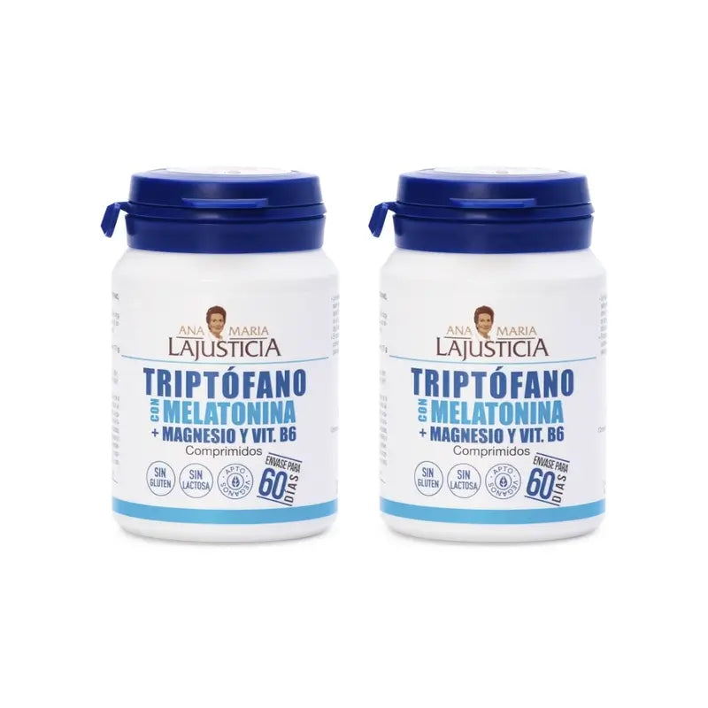 Ana Maria Lajusticia Tryptophan with Melatonin + Magnesium and Vitamin B6, 2x60 tablets
