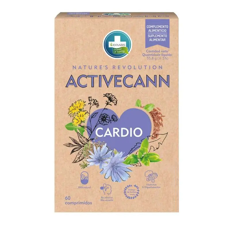 Annabis Activecann Cardio Heart Healthy Food Supplement - Natural Food Supplement (60 Comp.)