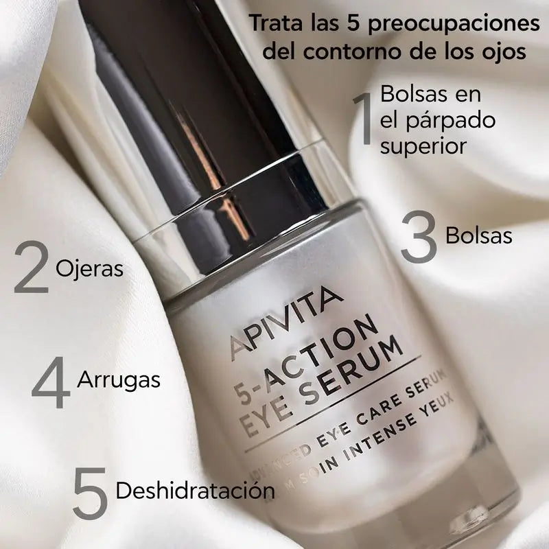 APIVITA Sérum 5 actions pour les yeux au lys blanc 15 ml