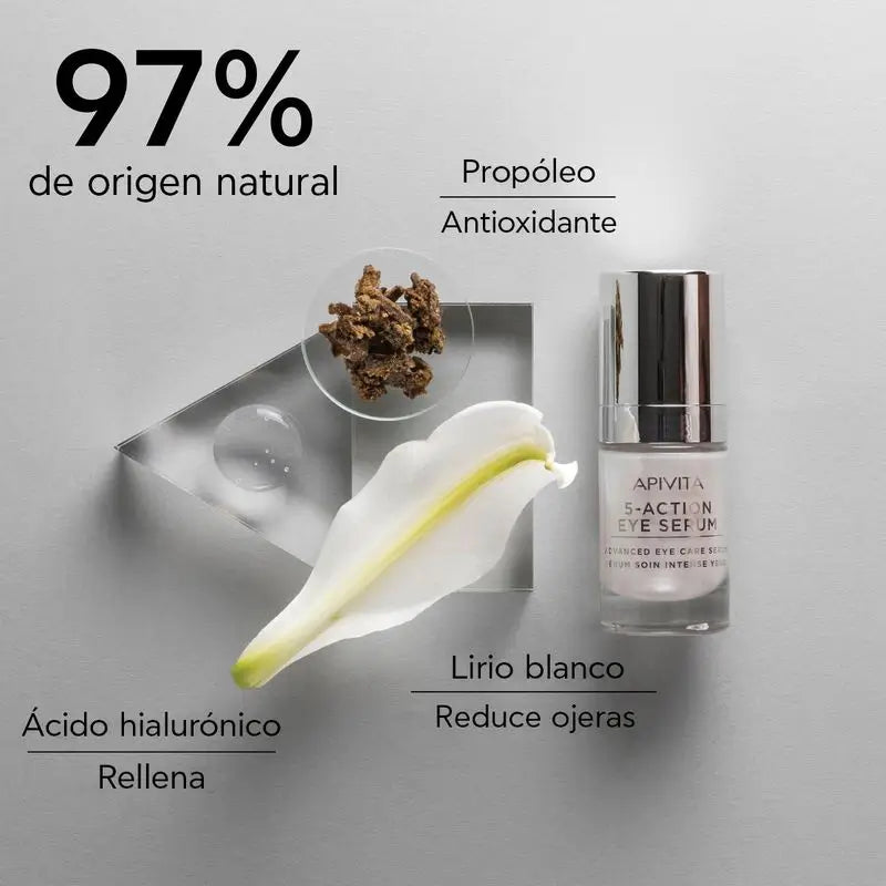 APIVITA Sérum 5 actions pour les yeux au lys blanc 15 ml