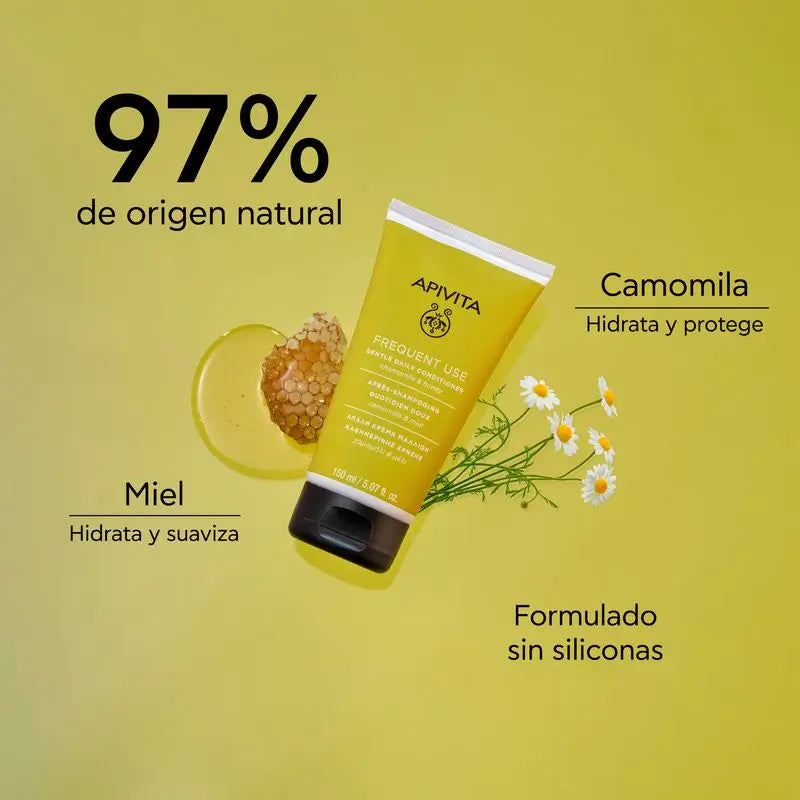 APIVITA Après-shampooing doux de tous les jours à la camomille et au miel 150 ml