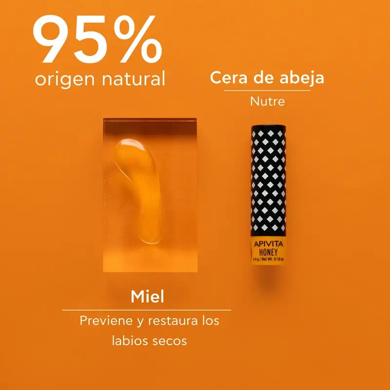 APIVITA Baume à lèvres au miel, 4 g