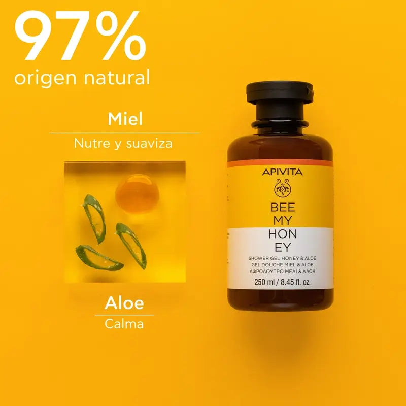 Apivita Bee My Honey Gel douche au miel et à l'aloès, 250 ml