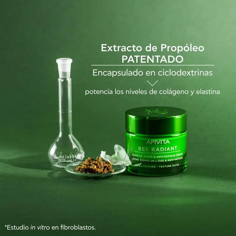 APIVITA Crème anti-âge et anti-fatigue radieuse à la pivoine blanche et à la propolis brevetée