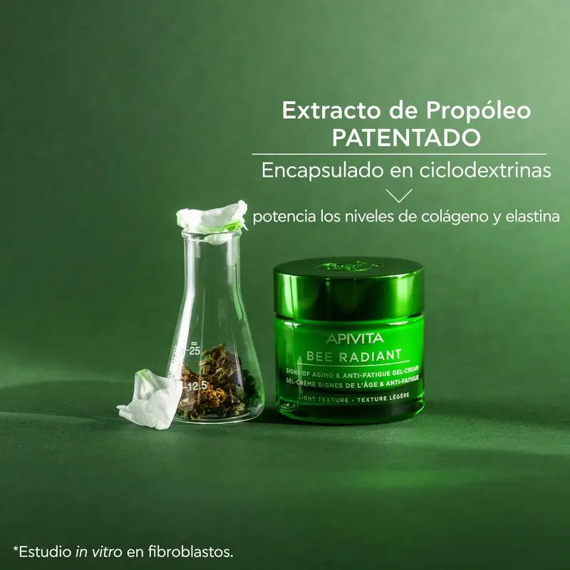 APIVITA Gel-crème anti-âge et anti-fatigue à la pivoine blanche et à la propolis brevetée.