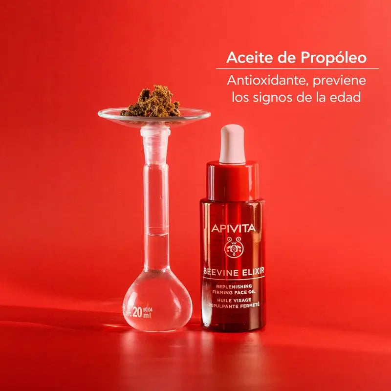 Apivita Beevine Elixir Revitalisant - Raffermissant - Huile visage anti-rides, 30 ml