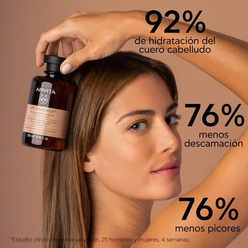 APIVITA Shampooing antipelliculaire sec au céleri et à la propolis 250 ml