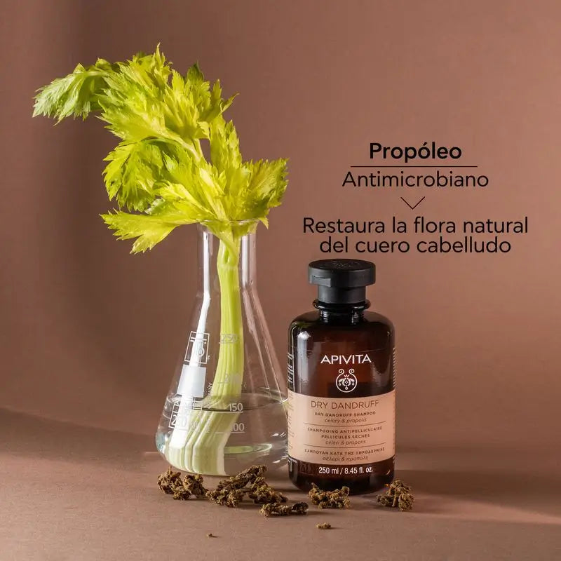 APIVITA Shampooing antipelliculaire sec au céleri et à la propolis 250 ml