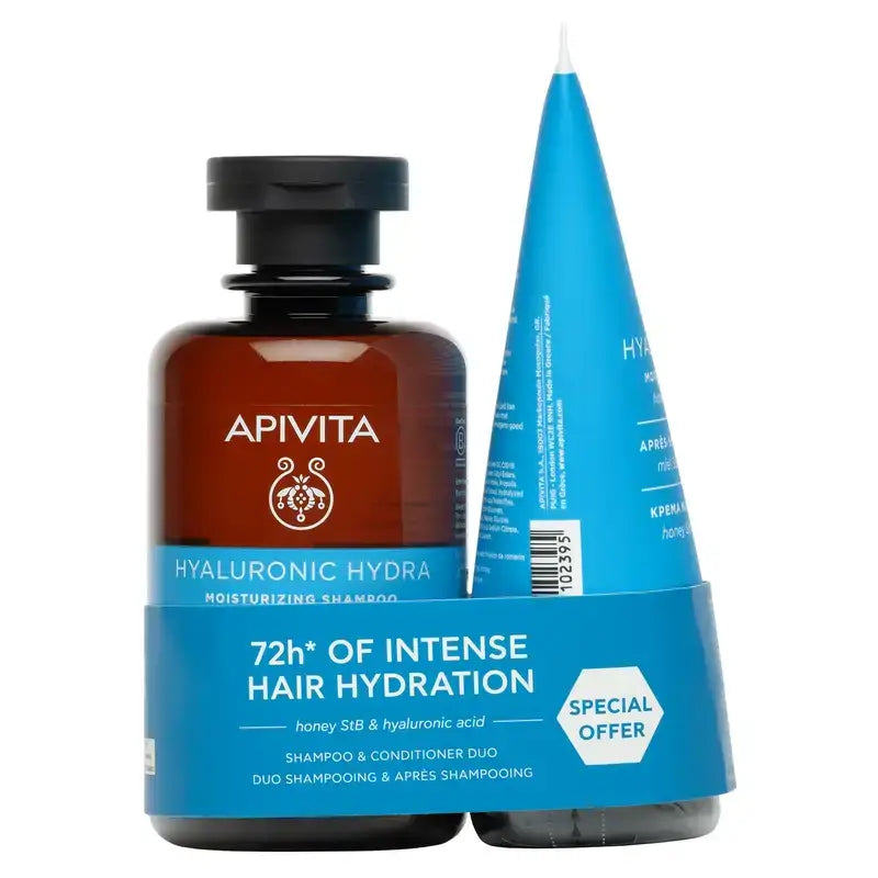 Apivita Hair Care Moisturising Shampoo + Conditioner Pack, 250 + 150 ml