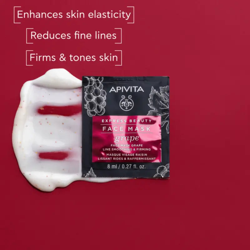Apivita Express Beauty Grape Face Mask - Anti-rides, 2x8 ml