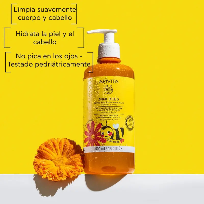 APIVITA Shampooing Gel doux pour enfants, 500 ml