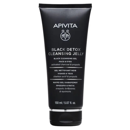 APIVITA Black Detox Cleanser with Active Charcoal and Propolis 150 ml