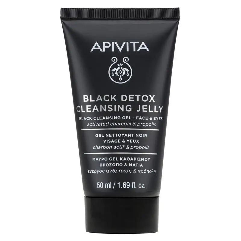 Apivita Black Detox Cleanser With Propolis And Active Charcoal , 50 ml