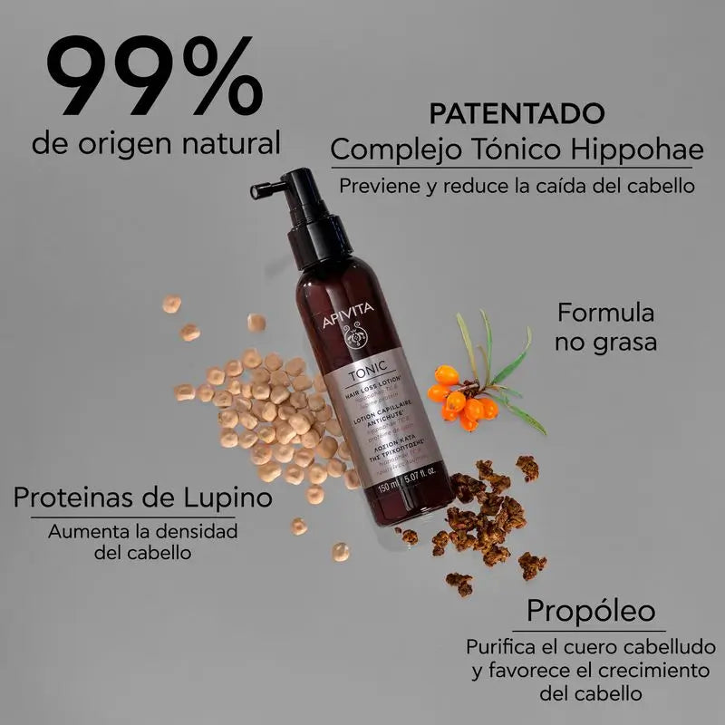 APIVITA Lotion contre la chute des cheveux avec Hippophae Tc et protéines de lupin