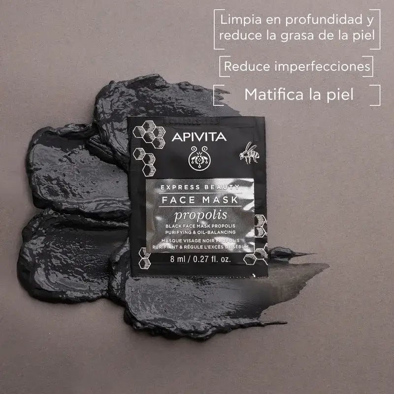 APIVITA Masque de beauté express pour peaux jeunes et grasses à la propolis