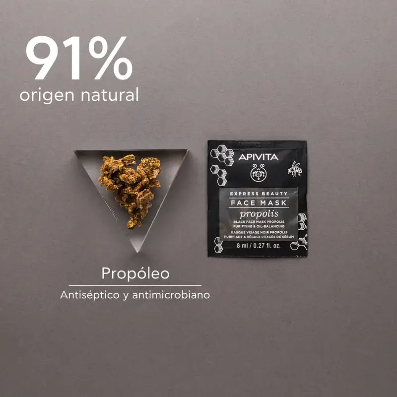 APIVITA Masque de beauté express pour peaux jeunes et grasses à la propolis