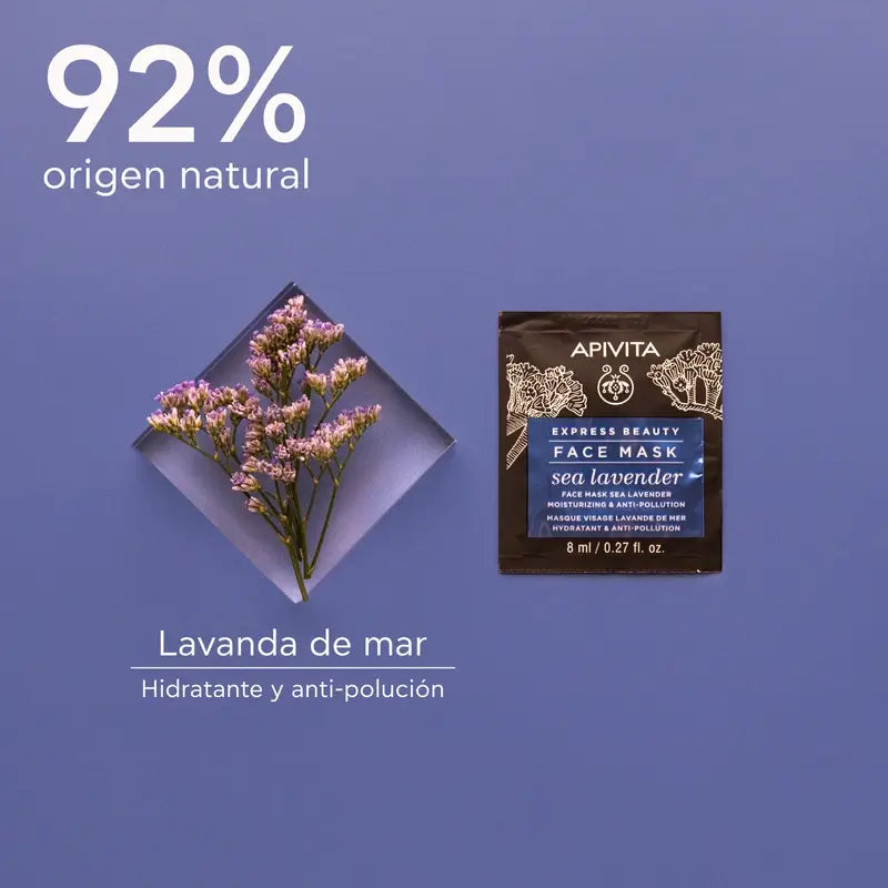 APIVITA Express Beauty Masque hydratant et antioxydant à la lavande de mer