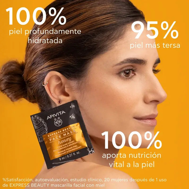 APIVITA Express Beauty Masque hydratant et nourrissant au miel