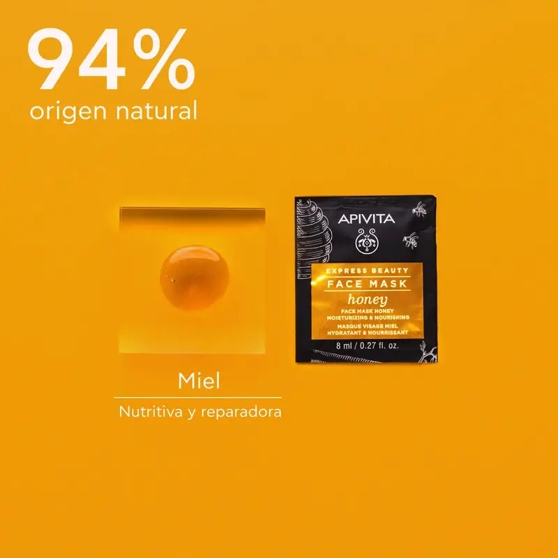 APIVITA Express Beauty Masque hydratant et nourrissant au miel