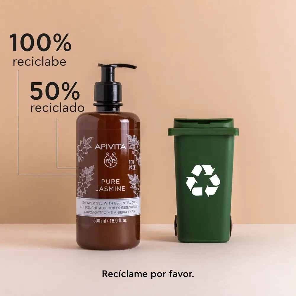 APIVITA Gel de bain au jasmin pur aux huiles essentielles 500 ml