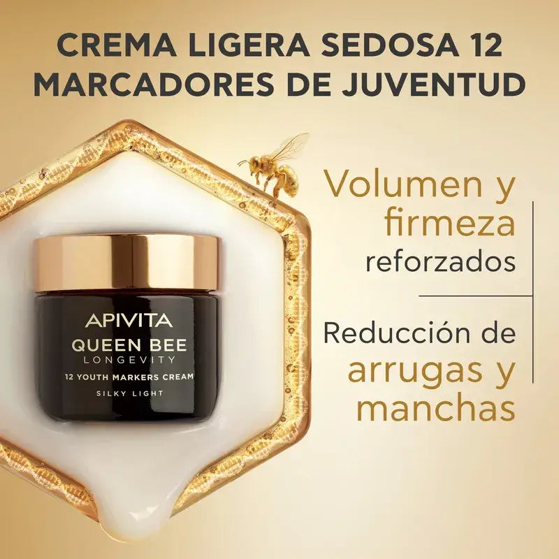 Apivita Queen Bee Longevity Light Cream 12 Youth Markers, 50 ml