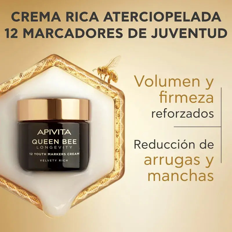 Apivita Queen Bee Longevity Rich Cream 12 Youth Markers, 50 ml