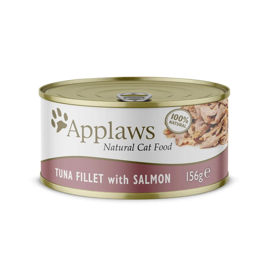 Applaws Cat Canned Tuna Fillet Salmon In Broth 24X156Gr