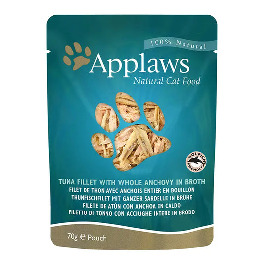 Applaws Cat Tuna Envelope with Whole Anchovy 12X70Gr