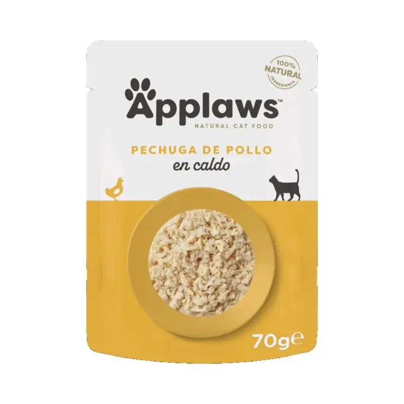 Applaws Cat : poitrine de poulet au bouillon, 12 x 70 g