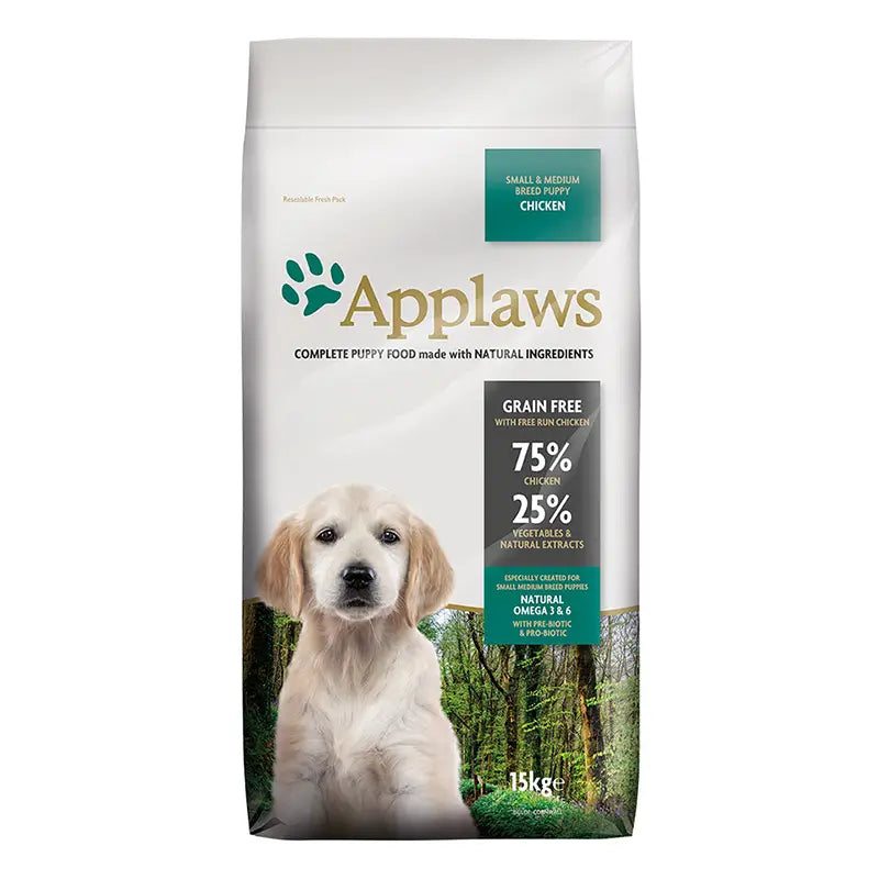 Applaws Dog Dry Puppy Small & Medium Breed Chicken 15Kg