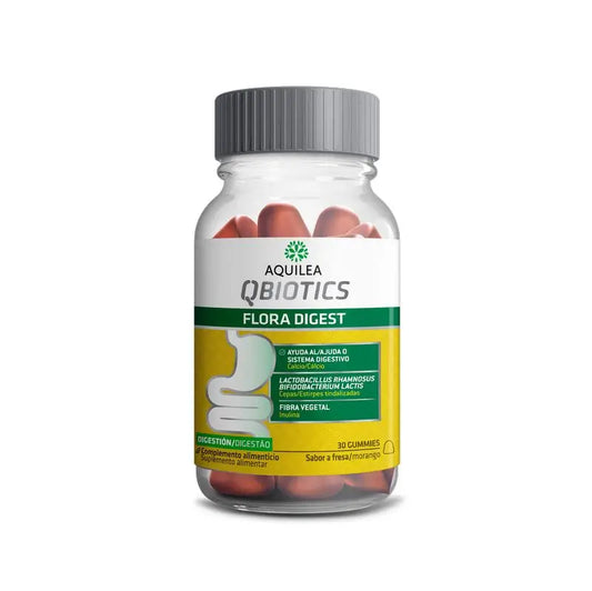 Aquilea Flora Digest Qbiotics Strawberry Flavour , 30 gummies