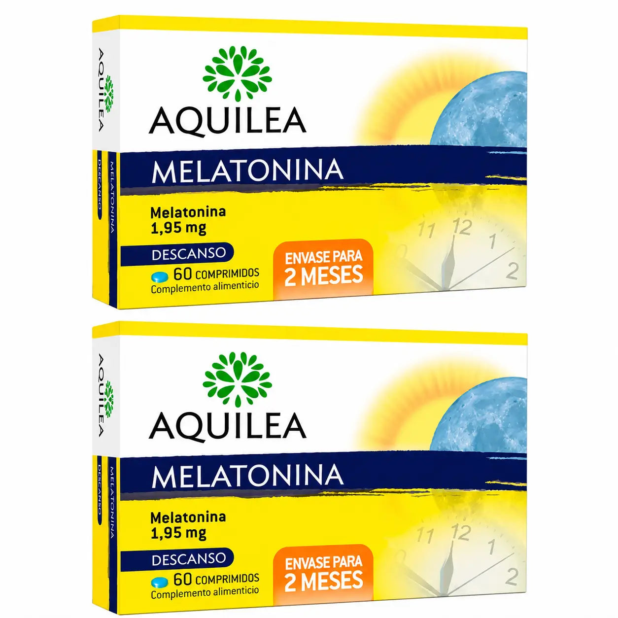 Aquilea Mélatonine 1,95 mg, 60 comprimés, lot de 2