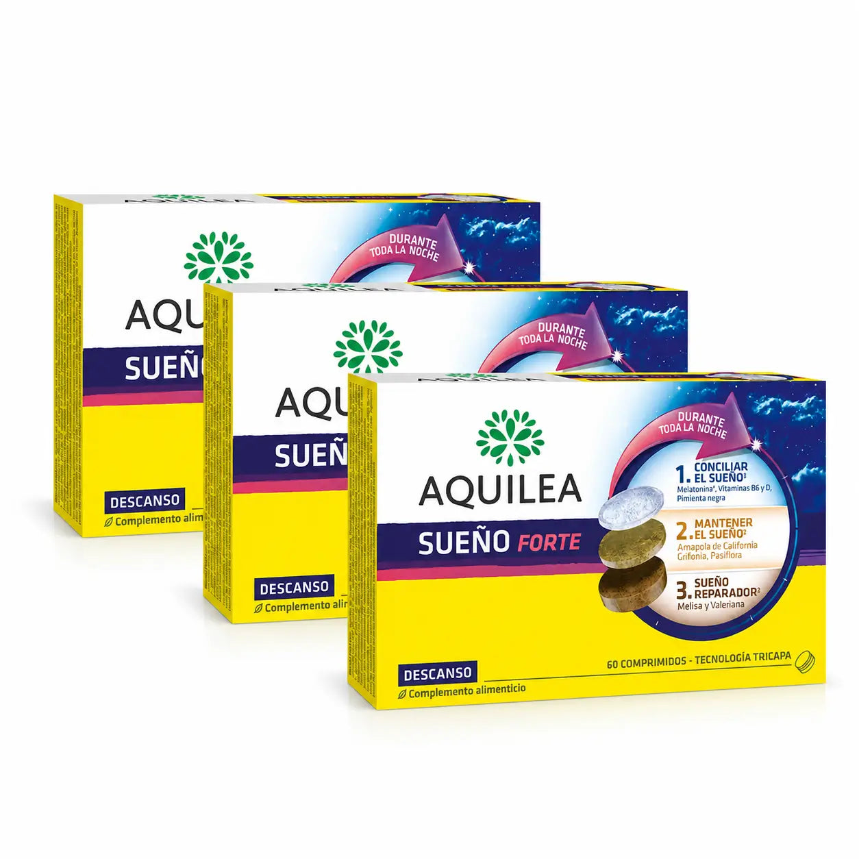Aquilea Sueño Forte, 60 comprimés, lot de 3