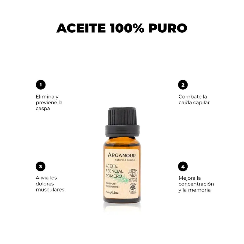 Arganour Huile Essentielle Romarin Huile Essentielle, 15 Ml