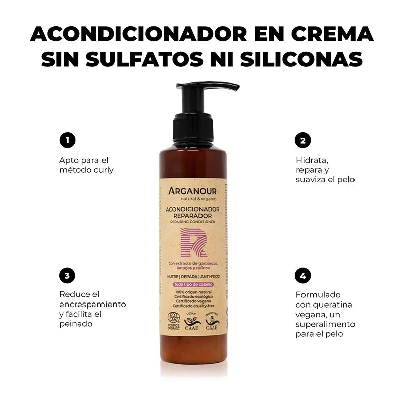 Arganour Hair Conditioner Conditionneur réparateur, 200 Ml