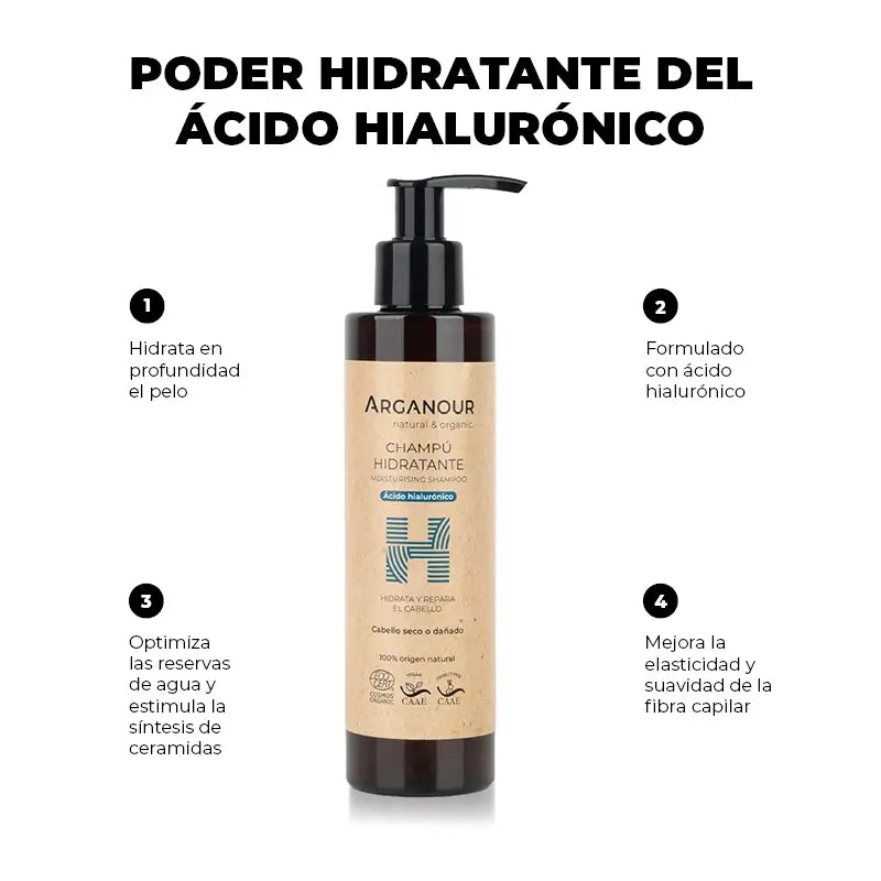 Arganour Shampooing Capillaire Hydratant Sans Sulfate, 200 Ml