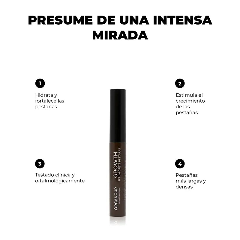 Arganour Sérum de Croissance pour le Visage Croissance des Cils, 5 Ml