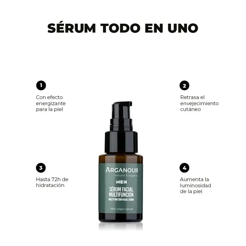 Arganour Homme - Gel multifonctionnel pour le visage, 30 Ml
