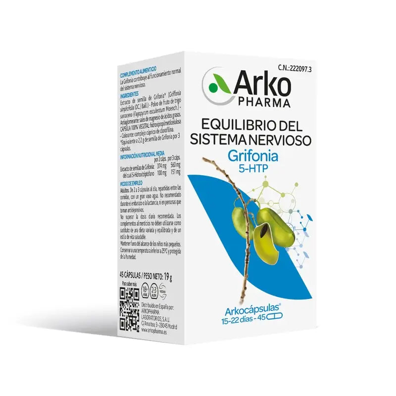 Arkocapsules Grifonia - 5-HTP (85-hydroxytryptophane), 45 unités