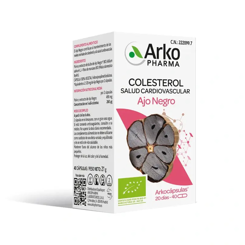 Arkopharma Arkocápsulas Organic Black Garlic, 40 capsules