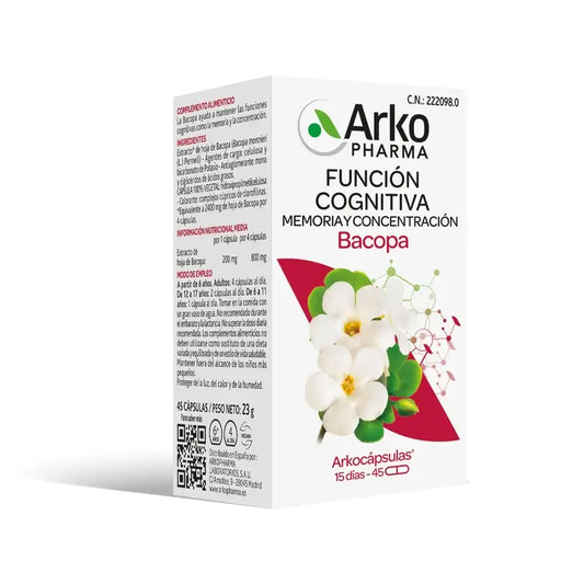 Arkopharma Arkocápsulas Bacopa, 45 capsules