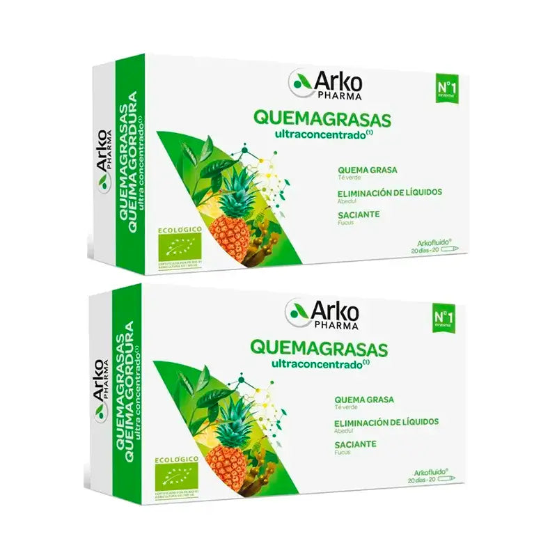 Arkopharma Arkofluido Ultraconcentrated Fat Burner, 2X20 Ampoules
