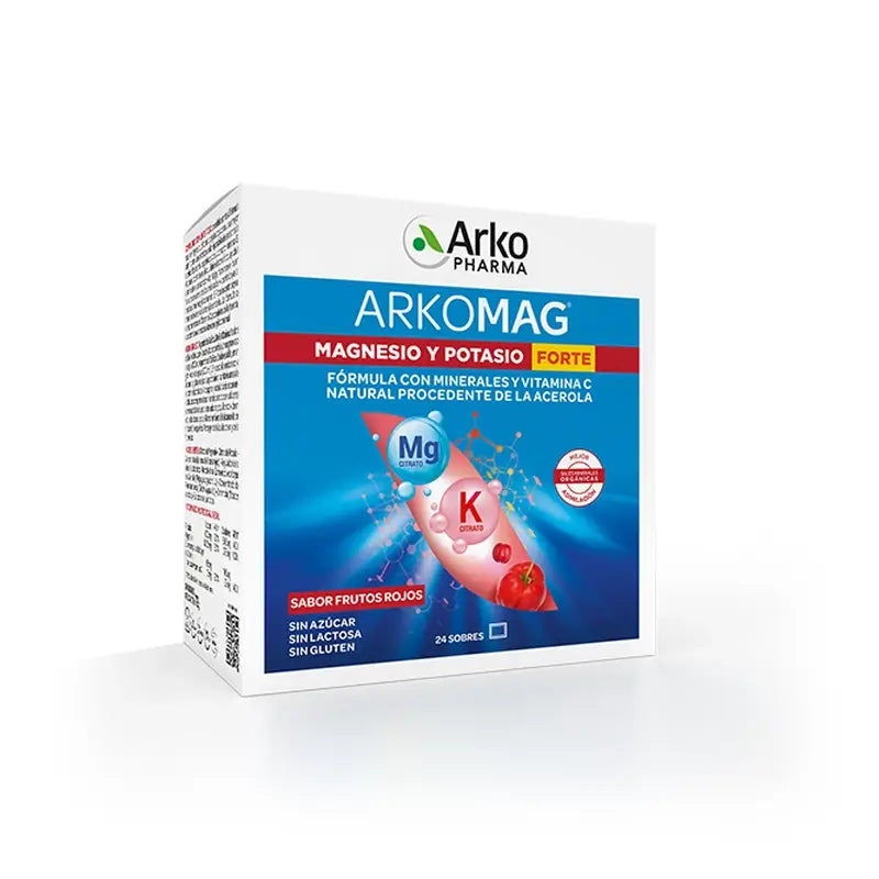 Arkopharma Arkomag Magnesium And Potassium Forte, 24 sachets