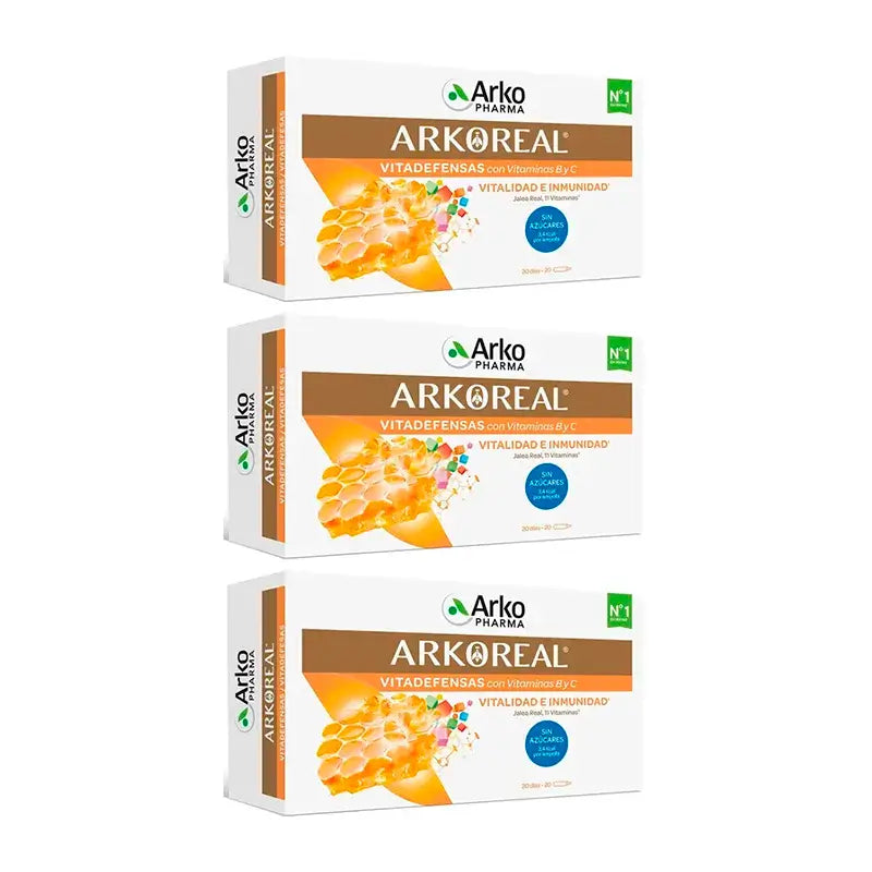 Arkopharma Arkoreal Royal Jelly Vitadefensas, 3X20 phials
