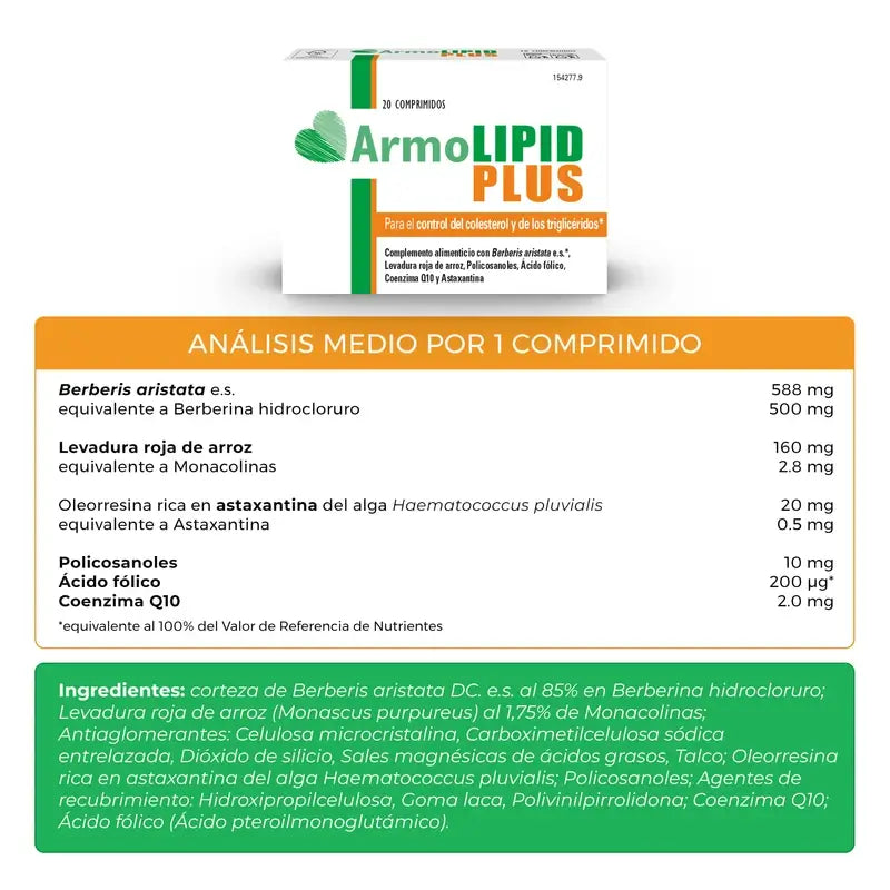 Armolipid Plus Cholesterol & Triglycerides Control, 20 Capsules
