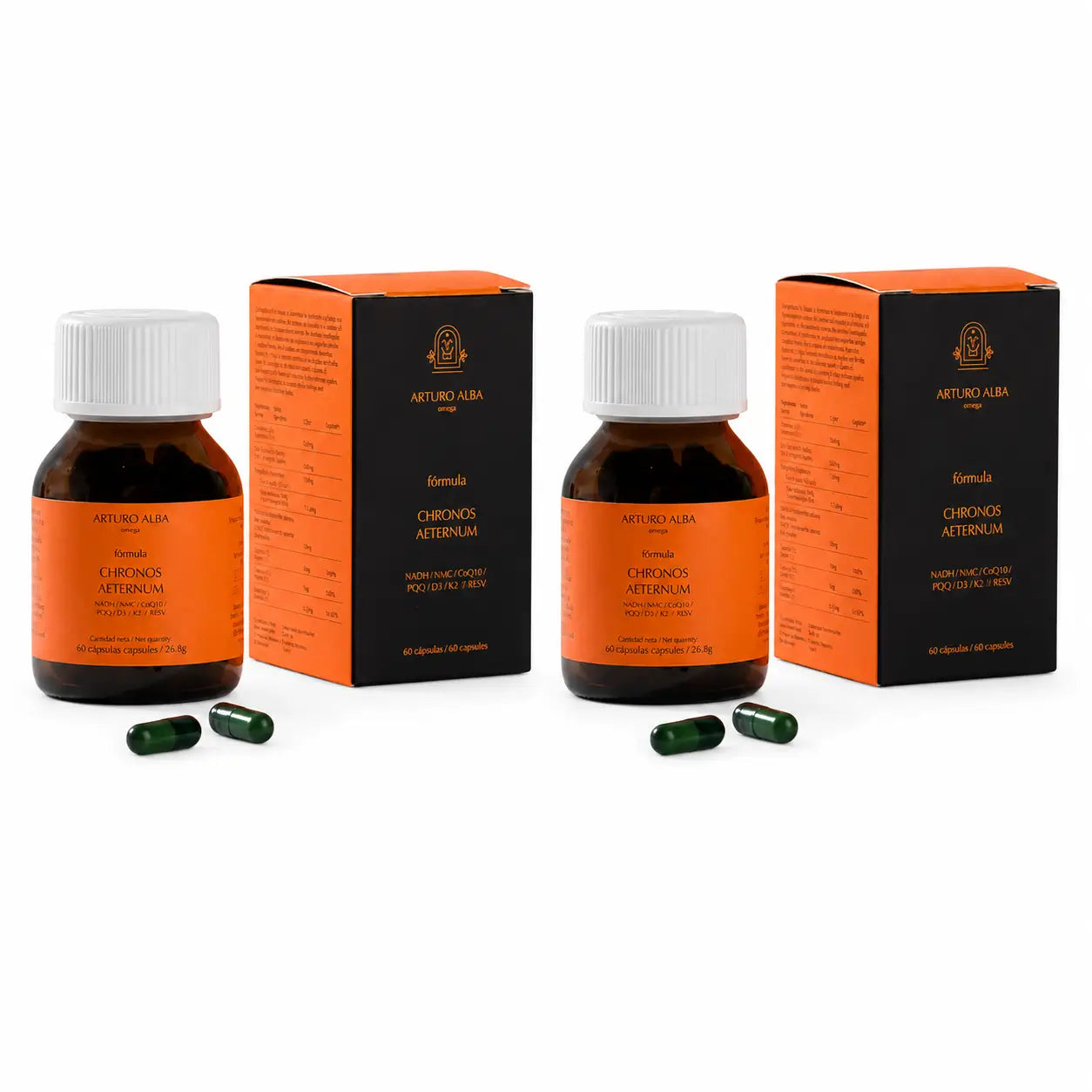 Arturo Alba Chronos Aeternum, 60 gélules, lot de 2