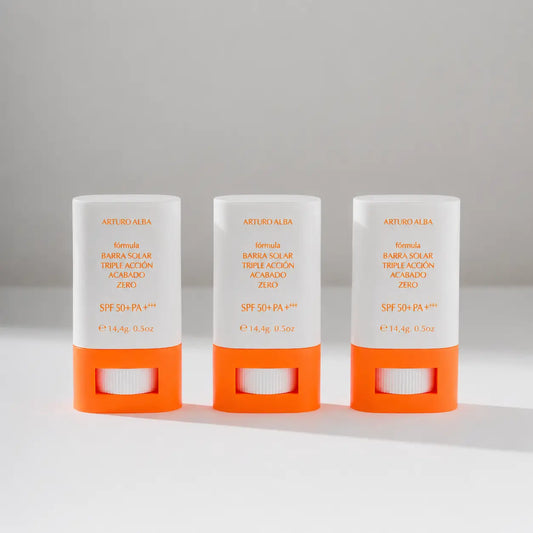 Arturo Alba Formula Triple Action Sunstick Finish Zero 50+Spf 14, 4G , pack 3