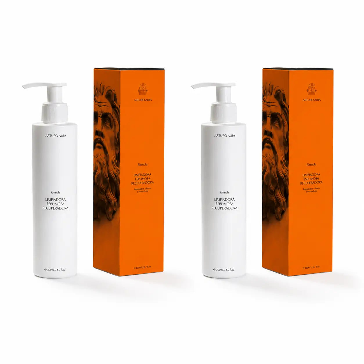 Arturo Alba, formule nettoyante moussante régénérante, 200 ml, lot de 2