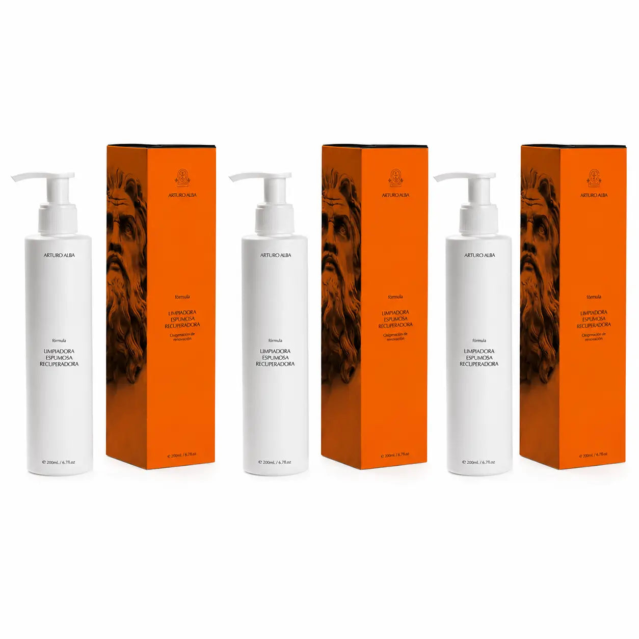 Arturo Alba, nettoyant moussant régénérant, 200 ml, lot de 3