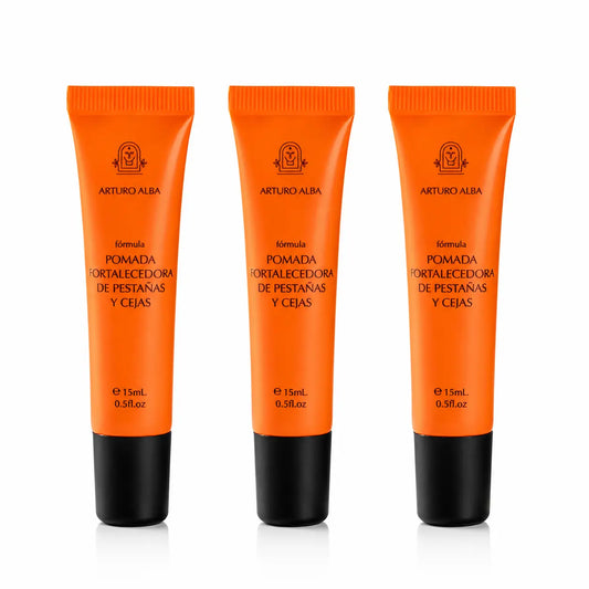Arturo Alba Pommade fortifiante pour cils et sourcils, 15 ml, lot de 3